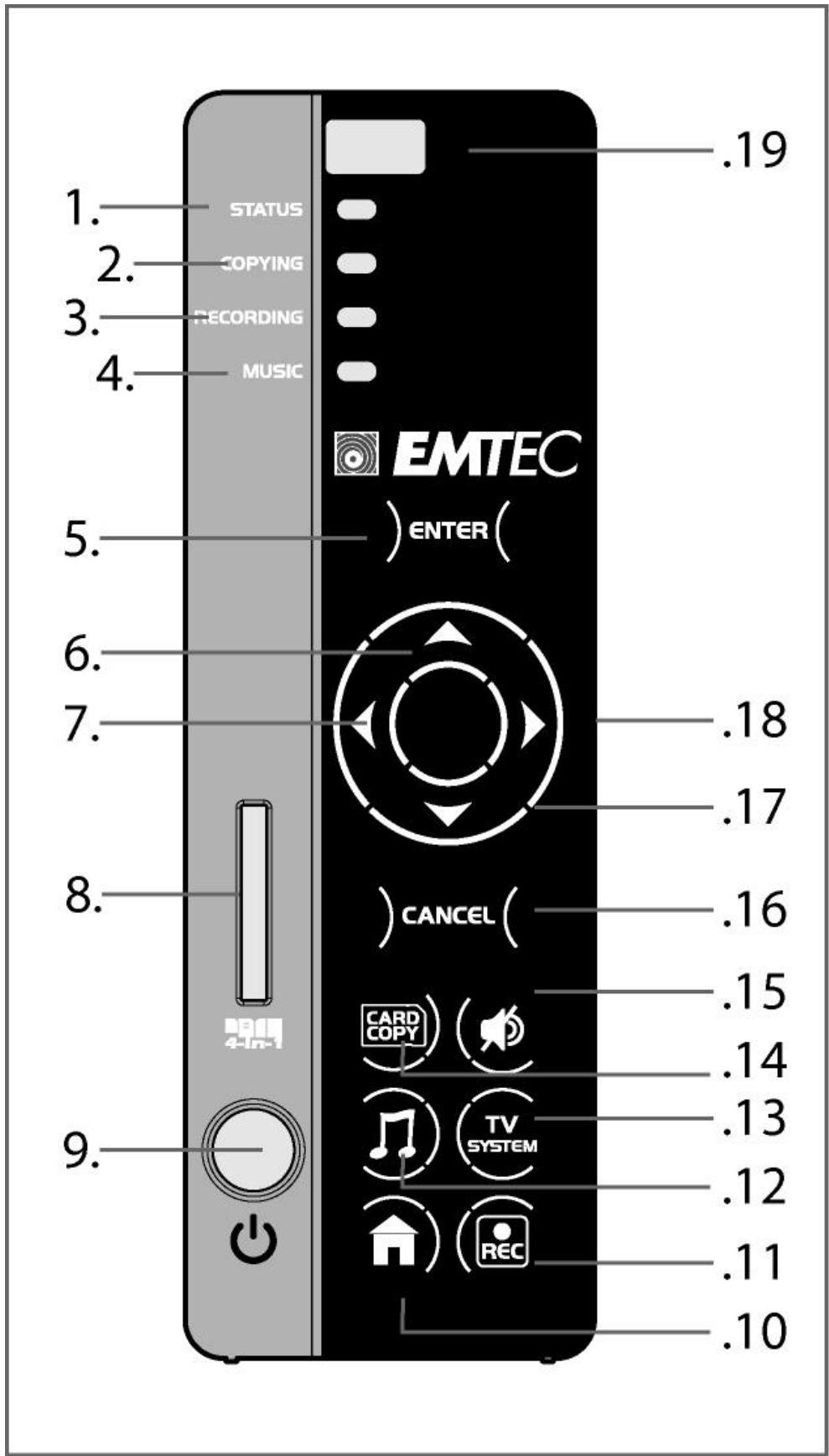 EMTEC HDD MOVIE CUBE R100 - Remote Control - 2