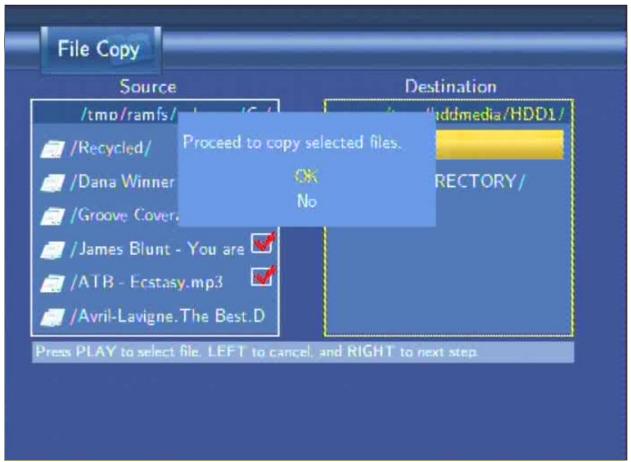 EMTEC HDD MOVIE CUBE R100 - Step 4: Proceed to copy selected files. - 1