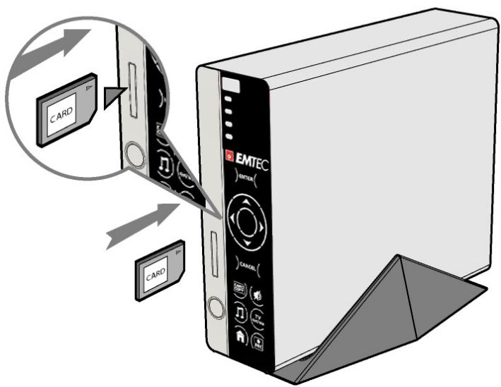 EMTEC HDD MOVIE CUBE R100 - Memory card connection - 1