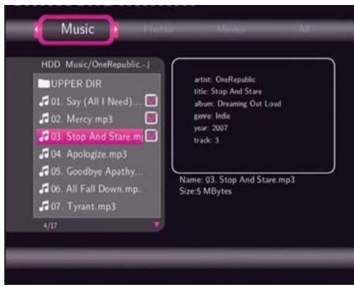 EMTEC HDD MOVIE CUBE S800 - Adding files to the playlist - 1