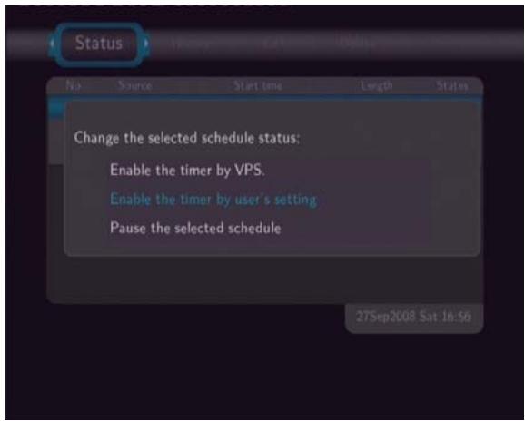 EMTEC HDD MOVIE CUBE S800 - Viewing Schedule Status - 1