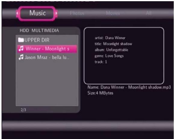 EMTEC HDD MOVIE CUBE S800 - Browsing Music - 1