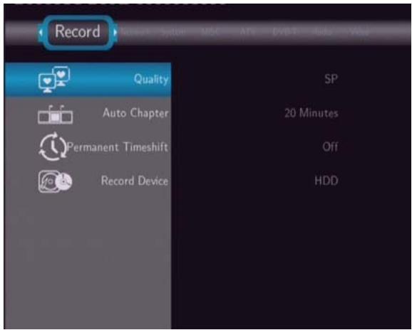 EMTEC HDD MOVIE CUBE S800 - Changing Record Settings - 1