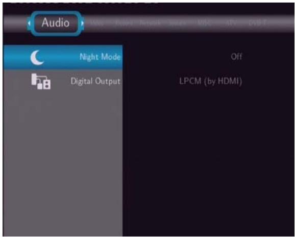 EMTEC HDD MOVIE CUBE S800 - Changing Audio Settings - 1