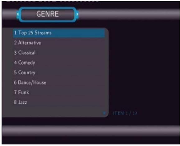 EMTEC HDD MOVIE CUBE S800 - Genre List Menu - 1