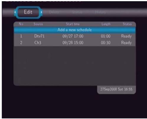 EMTEC HDD MOVIE CUBE S800 - Create a New Schedule - 1