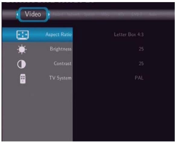 EMTEC HDD MOVIE CUBE S800 - Changing Video Settings - 1