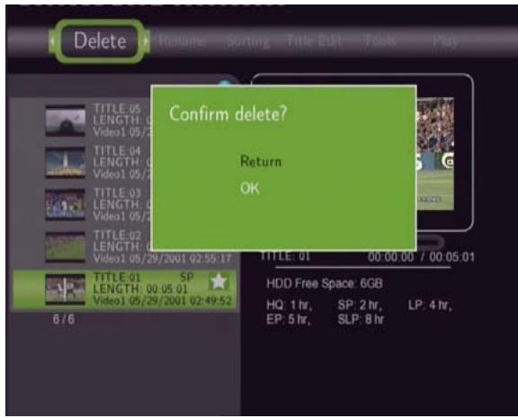 EMTEC HDD MOVIE CUBE S800 - Deleting Titles - 1