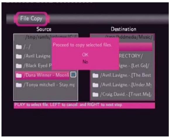 EMTEC HDD MOVIE CUBE S800 - File Copy Menu - 5