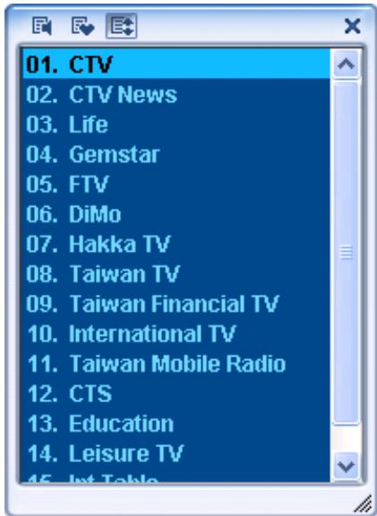 EMTEC TUNER TNT S801 - Liste des chaînes - 1