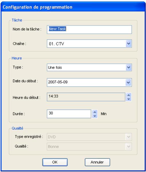 EMTEC TUNER TNT S801 - Ajustement de la configuration de programmation - 1