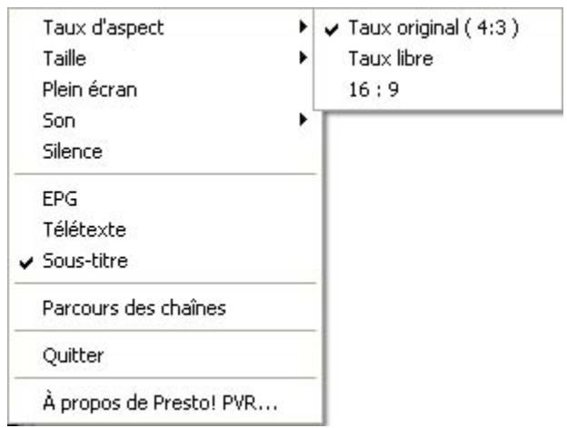 EMTEC TUNER TNT S810 - Menu à l'écran - 1