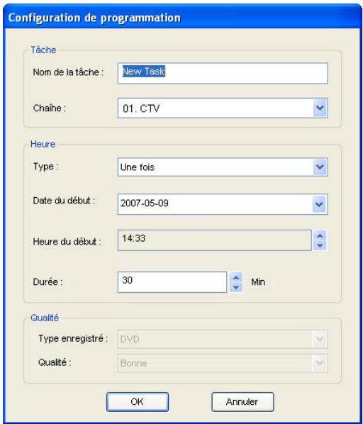 EMTEC TUNER TNT S810 - Ajustement de la configuration de programmation - 1