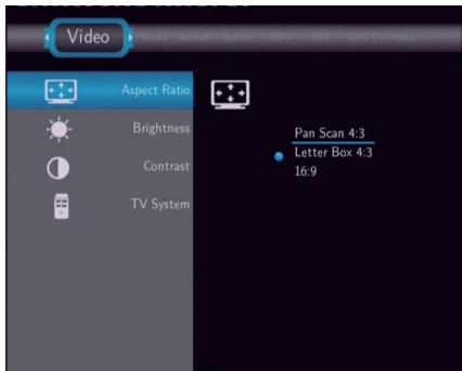 EMTEC HDD MOVIE CUBE P800 - Changing Video Settings - 1