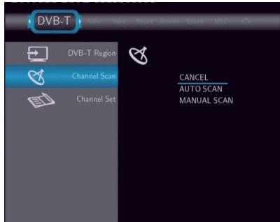 EMTEC HDD MOVIE CUBE P800 - Changing DVB-T TV settings - 2