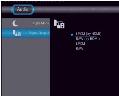 EMTEC HDD MOVIE CUBE P800 - Changing Audio Settings - 2