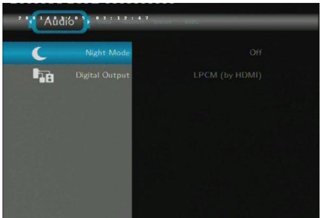 EMTEC HDD MOVIE CUBE S120 - Changing Audio Settings - 1