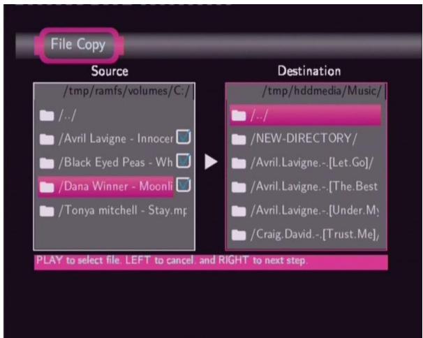 EMTEC HDD MOVIE CUBE S120 - File Copy Menu - 4