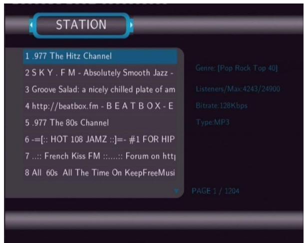 EMTEC HDD MOVIE CUBE S120 - Station List Menu - 1