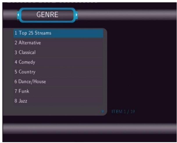 EMTEC HDD MOVIE CUBE S120 - Genre List Menu - 1