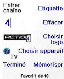 EMTEC TLCOMMANDE UNIVERSELLE H510 - Réglage de vos favoris - 9