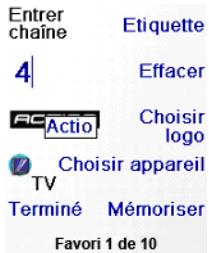 EMTEC TLCOMMANDE UNIVERSELLE H510 - Réglage de vos favoris - 10
