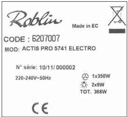 ROBLIN ACTIS ELECTRO 5741 - NOTE - 18