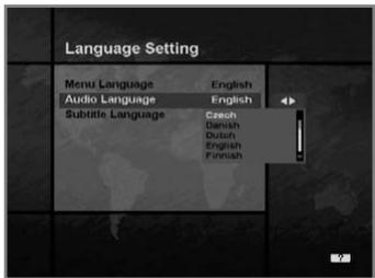 HUMAX F1-FOX - Menu Language - 1