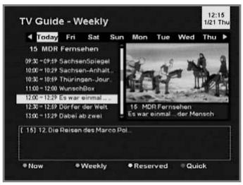 HUMAX NA-FOX - To reserve a programme you want: - 1