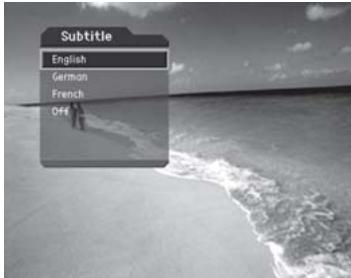 HUMAX CI-8100PVR - Change the Subtitle Language - 1