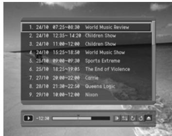 HUMAX CI-8100PVR - Displaying a Playlist - 1