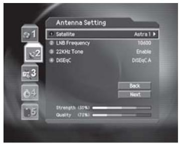 HUMAX CI-8100PVR - Antenna Setting - 1