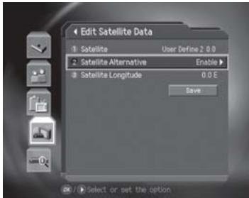 HUMAX CI-8100PVR - Edit Satellite Data - 2