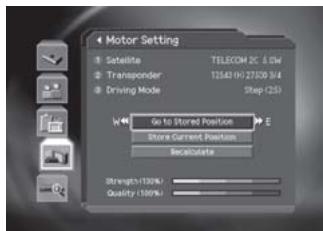 HUMAX CI-8100PVR - Motor Setting - 5