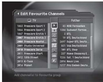 HUMAX CI-8100PVR - Add/Remove favourite channels - 1
