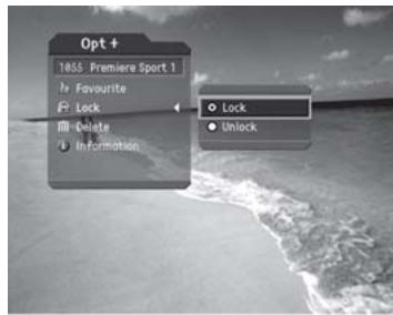 HUMAX CI-8100PVR - Lock/Unlock a Channel - 1