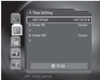 HUMAX CI-8100PVR - Time Setting - 1