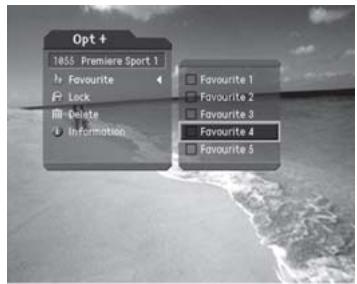 HUMAX CI-8100PVR - Add a channel to favourite group - 2