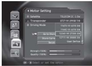 HUMAX CI-8100PVR - Motor Setting - 2