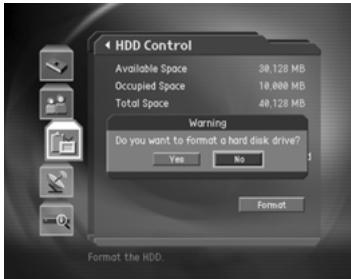 HUMAX CI-8100PVR - Checking Hard Disk Drive - 2