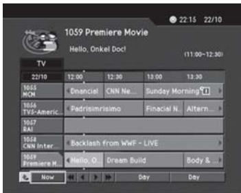HUMAX CI-8100PVR - Viewing Programme Information Using Time Bar - 1