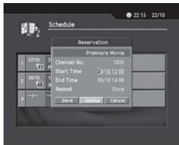 HUMAX CI-8100PVR - Adding Reservation - 1