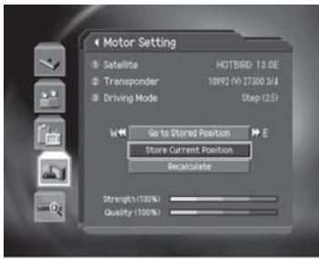 HUMAX CI-8100PVR - Motor Setting - 7