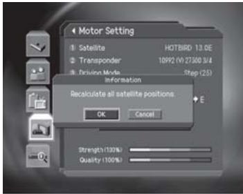HUMAX CI-8100PVR - Motor Setting - 9