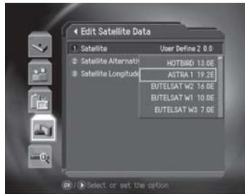HUMAX CI-8100PVR - Edit Satellite Data - 1