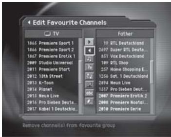 HUMAX CI-8100PVR - Add/Remove favourite channels - 2