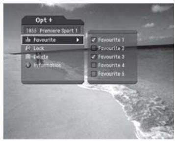 HUMAX CI-8100PVR - Add a channel to favourite group - 1