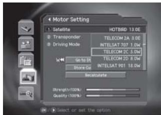 HUMAX CI-8100PVR - Motor Setting - 1