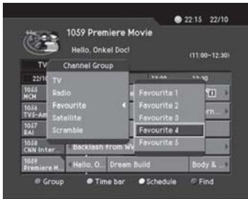 HUMAX CI-8100PVR - Viewing Guide Information by Groups - 1