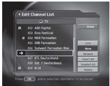 HUMAX CI-8100PVR - Move Channels - 2
